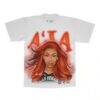 A'ja Wilson Las Vegas Aces Playa Society Unisex Player T-Shirt - White - Front View
