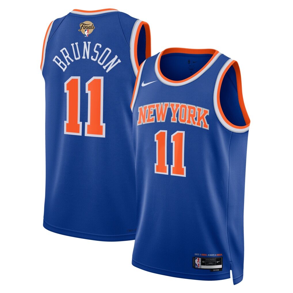 Jalen Brunson New York Knicks Nike Unisex 2026 NBA Finals Patch Swingman Jersey - Icon Edition