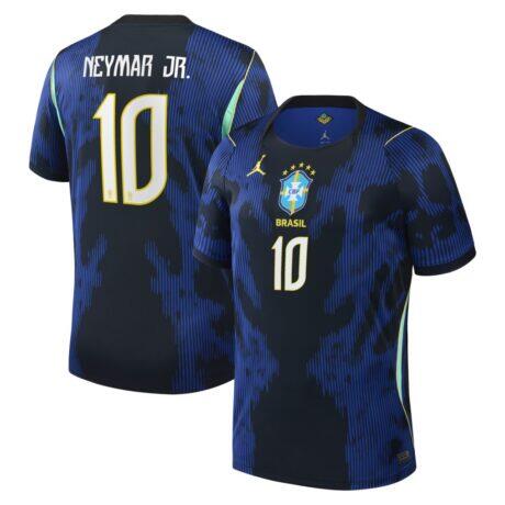 Neymar Jr. Brazil National Team Jordan Brand 2026 Away Stadium Replica Jersey - Blue - Front View