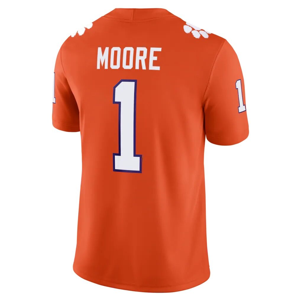 T.J. Moore Clemson Tigers Nike Game Football Jersey