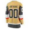 Vegas Golden Knights Fashion7 Women's 2026 Stanley Cup Final Breakaway Custom Jersey - Gold - Detail View