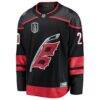 Sebastian Aho Carolina Hurricanes Fashion7 2026 Stanley Cup Final Home Breakaway Jersey - Black - Side View