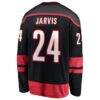 Seth Jarvis Carolina Hurricanes Fashion7 2026 Stanley Cup Final Home Breakaway Jersey - Black - Detail View