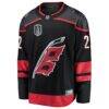 Logan Stankoven Carolina Hurricanes Fashion7 2026 Stanley Cup Final Home Breakaway Jersey - Black - Side View
