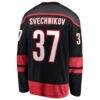 Andrei Svechnikov Carolina Hurricanes Fashion7 2026 Stanley Cup Final Home Breakaway Jersey - Black - Detail View