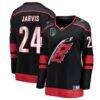 Seth Jarvis Carolina Hurricanes Fashion7 Women's 2026 Stanley Cup Final Home Breakaway Jersey - Black - Front View