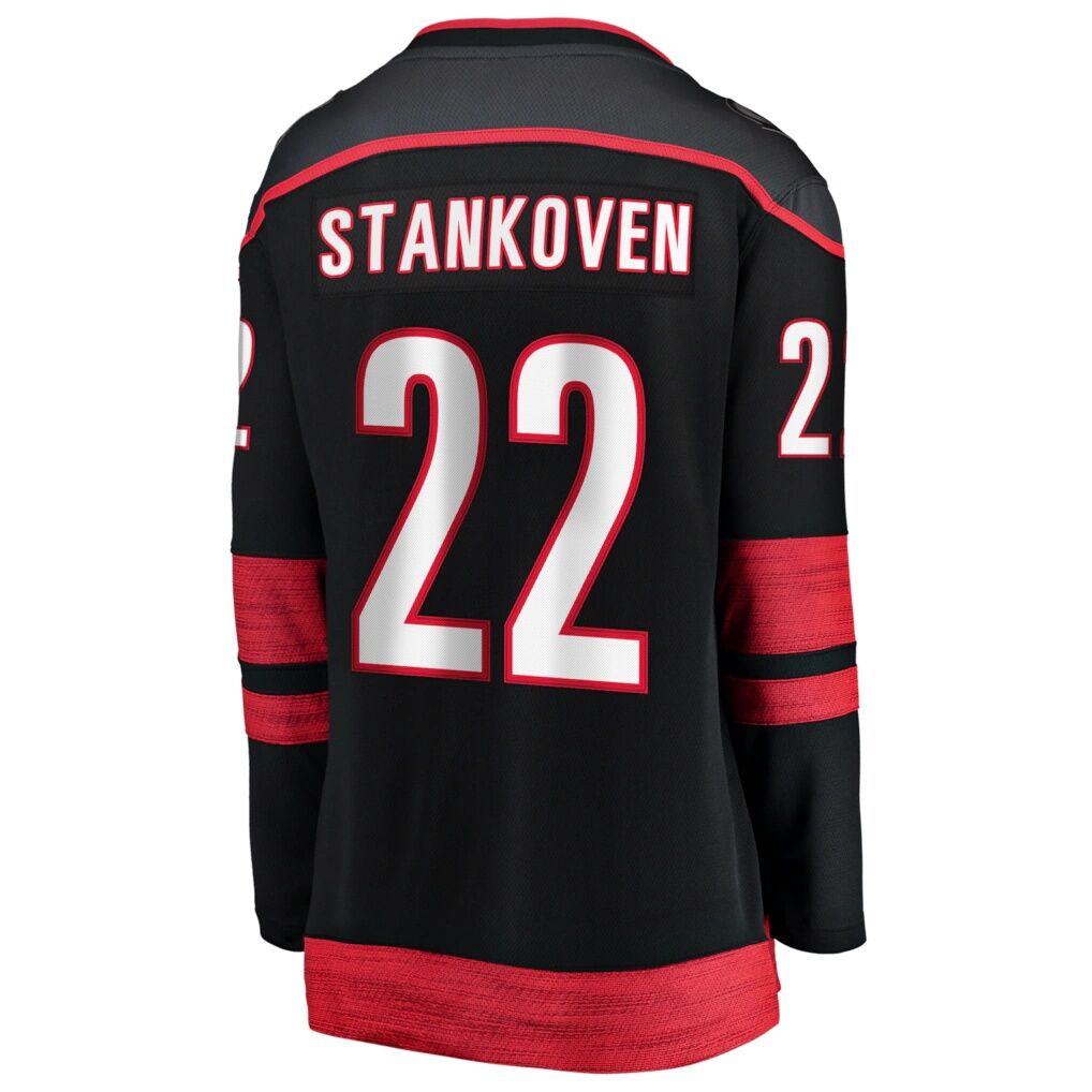 Logan Stankoven Carolina Hurricanes Fashion7 Women's 2026 Stanley Cup Final Home Breakaway Jersey
