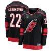 Logan Stankoven Carolina Hurricanes Fashion7 Women's 2026 Stanley Cup Final Home Breakaway Jersey - Black - Front View