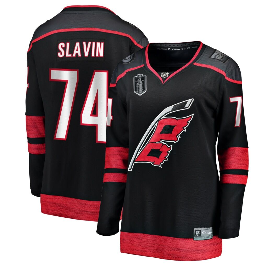 Jaccob Slavin Carolina Hurricanes Fashion7 Women's 2026 Stanley Cup Final Home Breakaway Jersey