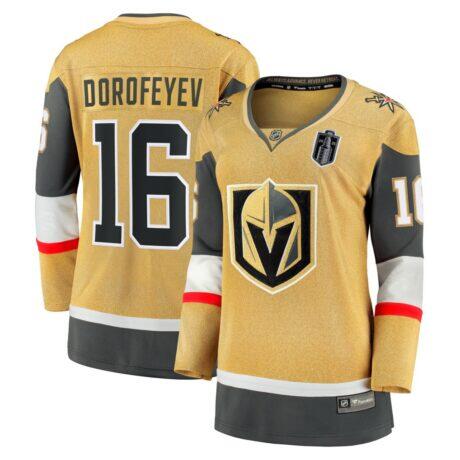 Pavel Dorofeyev Vegas Golden Knights Fashion7 Women's 2026 Stanley Cup Final Breakaway Jersey - Gold - Front View