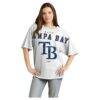 Tampa Bay Rays Fashion7 Women's Relaxed Big Text T-Shirt - White - Back View