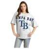 Tampa Bay Rays Fashion7 Women's Relaxed Big Text T-Shirt - White - Front View