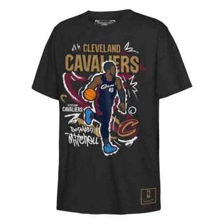 Donovan Mitchell Cleveland Cavaliers Mitchell & Ness Youth Chalked Up Player T-Shirt - Black - Front View