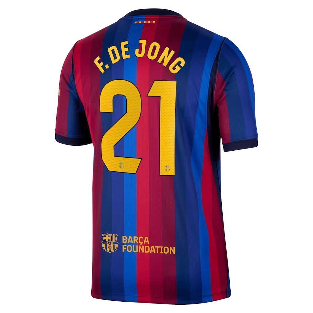 Frenkie de Jong Barcelona Nike 2026/27 Home Stadium Replica Jersey