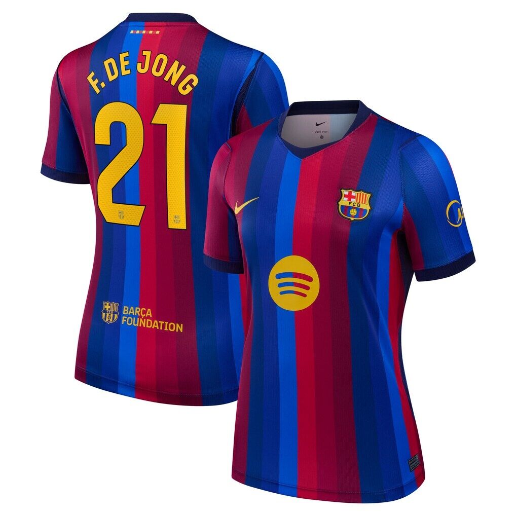 Frenkie de Jong Barcelona Nike Women's  2026/27 Home Stadium Replica Jersey