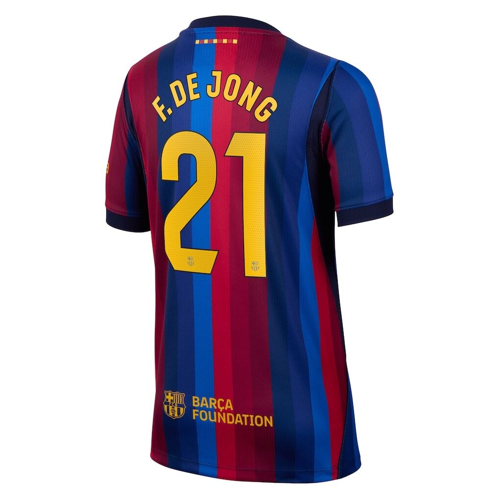 Frenkie de Jong Barcelona Nike Youth 2026/27 Home Stadium Replica Jersey