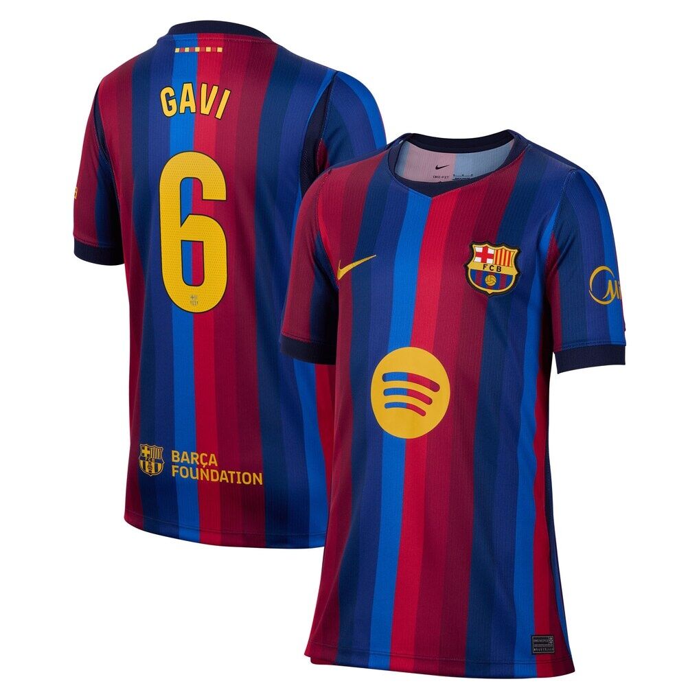 Gavi Barcelona Nike Youth 2026/27 Home Stadium Replica Jersey