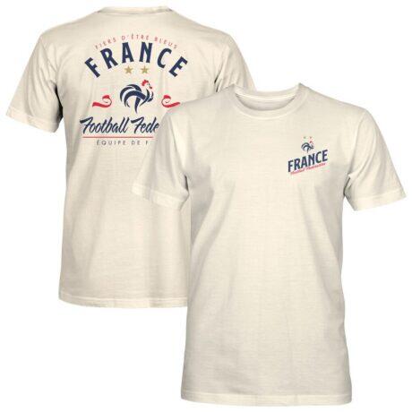 France National Team 1863FC Team Flourish T-Shirt - Cream - Front View
