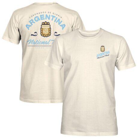 Argentina National Team 1863FC Team Flourish T-Shirt - Cream - Front View