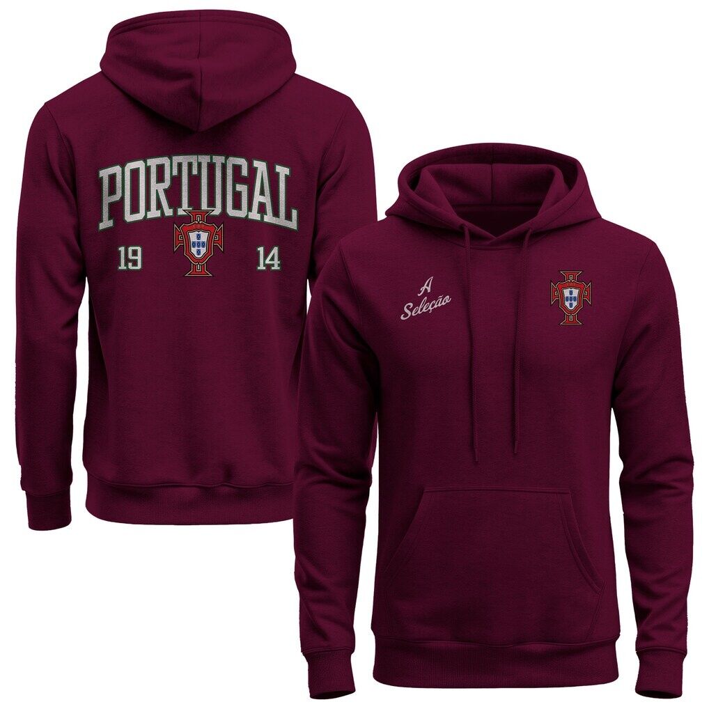 Portugal National Team 1863FC Athletic Wordmark Hoodie - Maroon