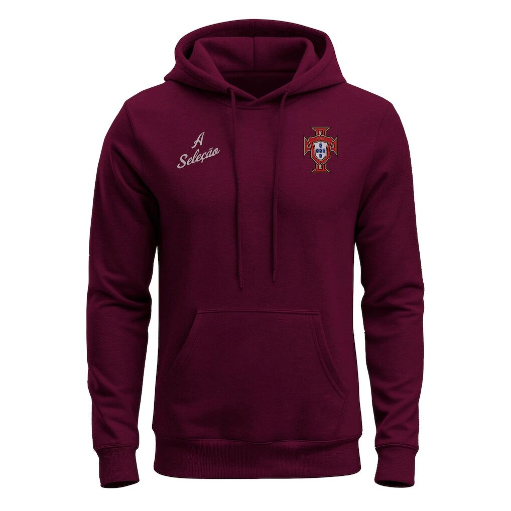 Portugal National Team 1863FC Athletic Wordmark Hoodie - Maroon