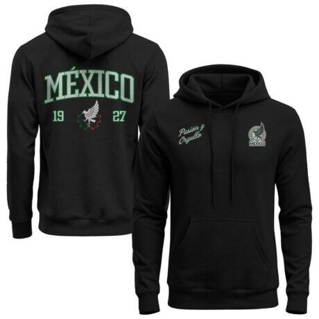 Mexico National Team 1863FC Athletic Wordmark Hoodie - Black - Front View