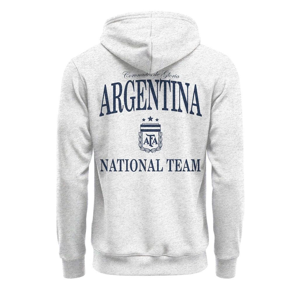 Argentina National Team 1863FC Legacy Arched Wordmark Hoodie - Ash
