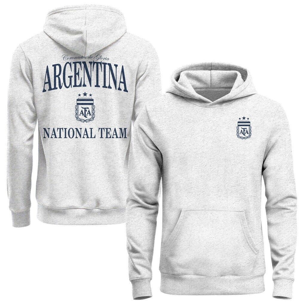 Argentina National Team 1863FC Legacy Arched Wordmark Hoodie - Ash