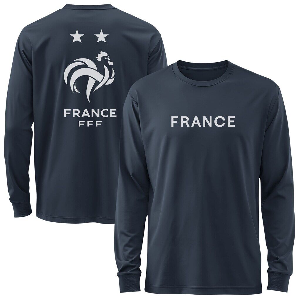 France National Team 1863FC Mono Badge & Wordmark Long Sleeve T-Shirt