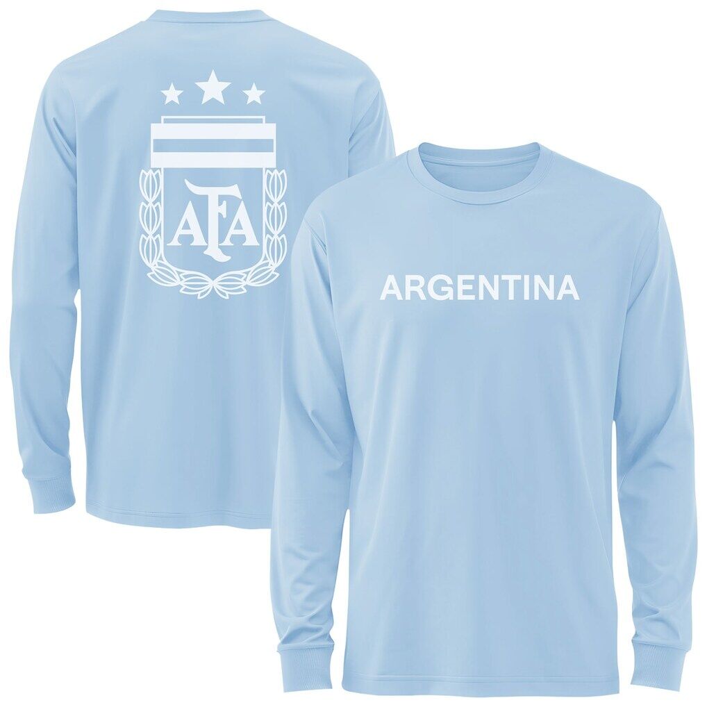 Argentina National Team 1863FC Mono Badge & Wordmark Long Sleeve T-Shirt