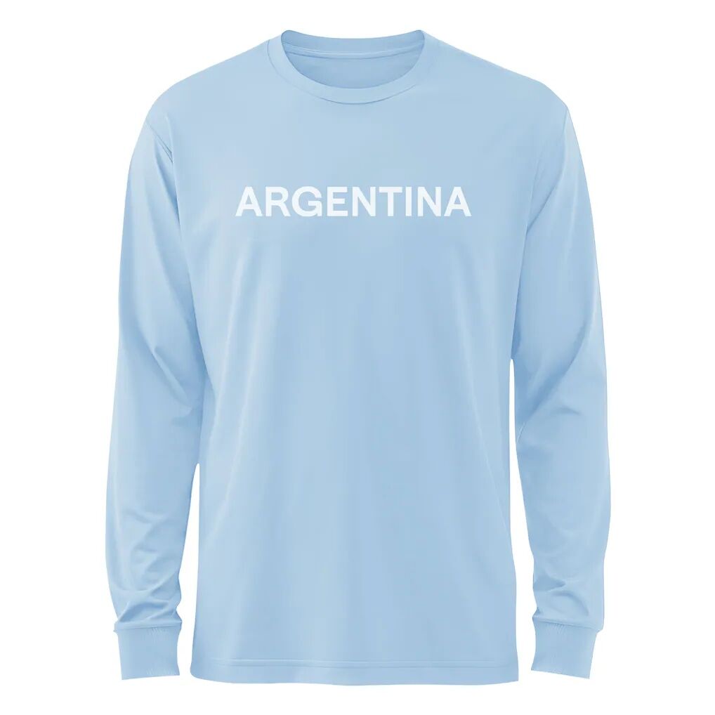 Argentina National Team 1863FC Mono Badge & Wordmark Long Sleeve T-Shirt