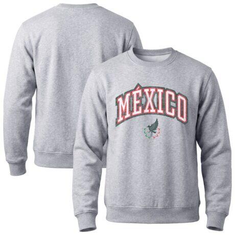 Mexico National Team 1863FC Athletic Wordmark Sweatshirt - Gray - Front View