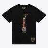 New York Knicks Mitchell & Ness King K T-Shirt - Black - Front View