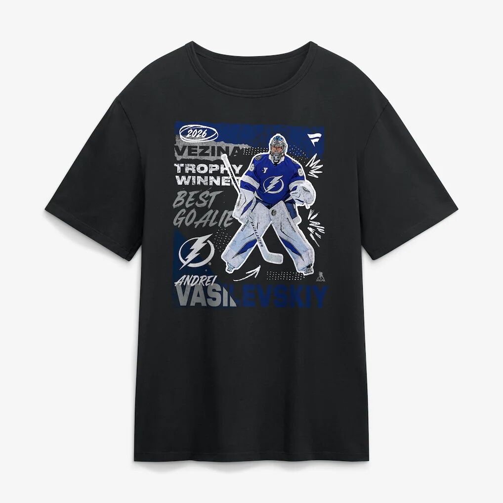 Andrei Vasilevskiy Tampa Bay Lightning 2026 Vezina Trophy Winner T-Shirt