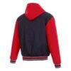 St. Louis Cardinals JH Design Reversible Full-Zip Fleece Hooded Jacket - Navy - Detail View