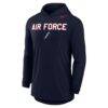 Air Force Falcons Nike Freedom 250 Hooded Long Sleeve T-Shirt - Navy - Front View