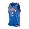 Shai Gilgeous-Alexander Oklahoma City Thunder Autographed Fashion7 Authentic Blue Nike 2022-23 Icon Edition Swingman Jersey - - Detail View