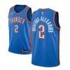 Shai Gilgeous-Alexander Oklahoma City Thunder Autographed Fashion7 Authentic Blue Nike 2022-23 Icon Edition Swingman Jersey - - Front View