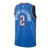 Shai Gilgeous-Alexander Oklahoma City Thunder Autographed Fashion7 Authentic Blue Nike 2022-23 Icon Edition Swingman Jersey - - Side View