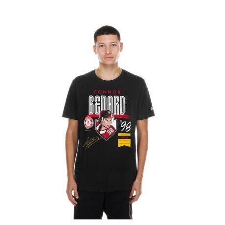 Connor Bedard New Era Player Spotlight Name & Number T-Shirt - Black - Front View