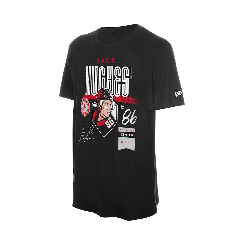 Jack Hughes New Era Player Spotlight Name & Number T-Shirt