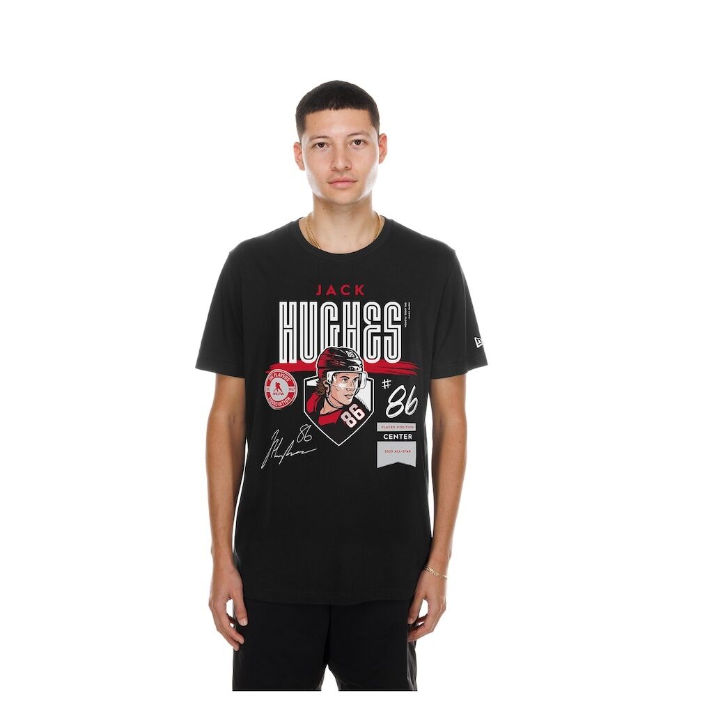 Jack Hughes New Era Player Spotlight Name & Number T-Shirt