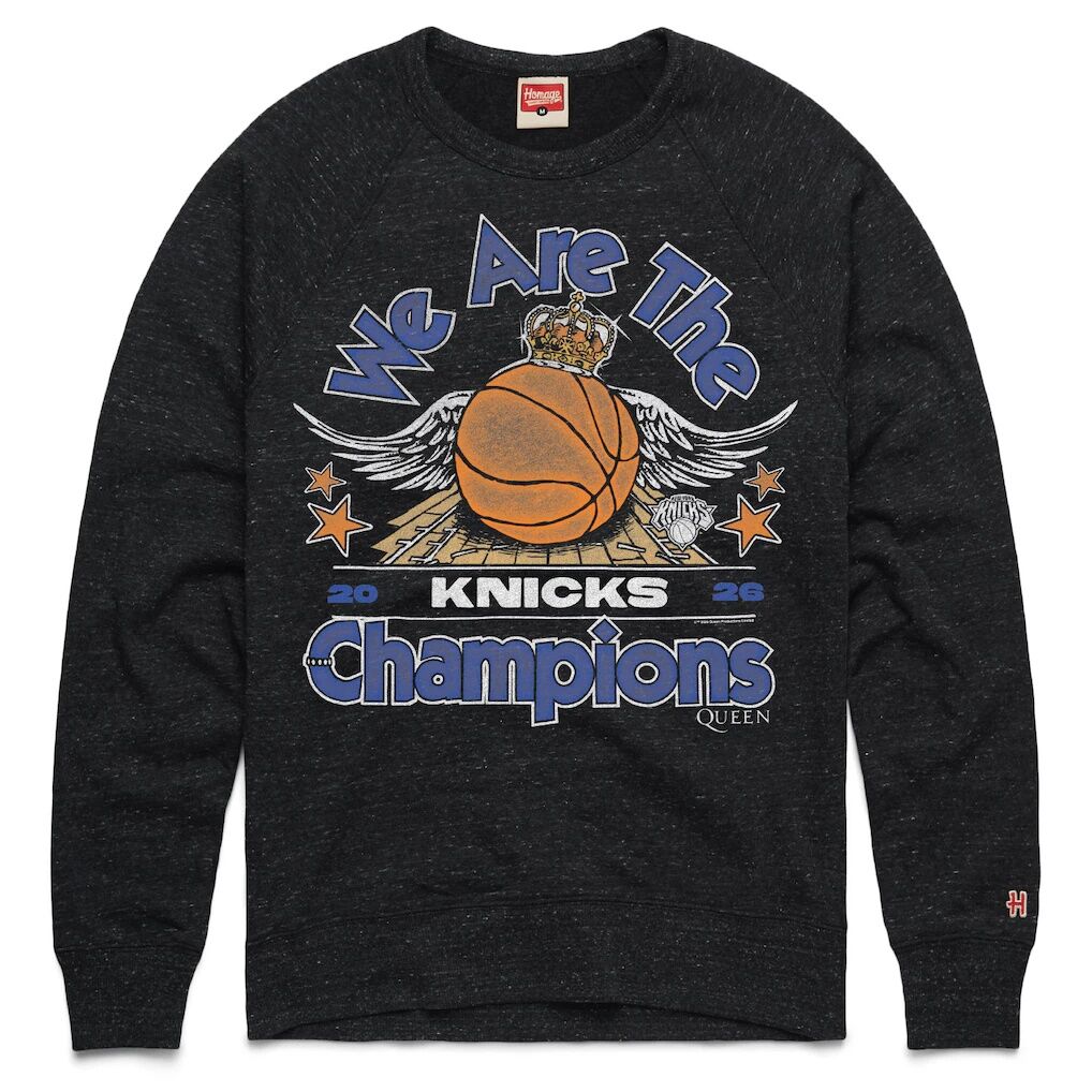 New York Knicks x Queen Homage Unisex 2026 NBA Finals Champions Tri-Blend Sweatshirt