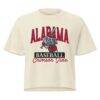 Alabama Crimson Tide Women's Comfort Colors Baseball Mascot Cropped T-Shirt - Cream - Side View
