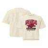 Arkansas Razorbacks Women's Comfort Colors Baseball Mascot Cropped T-Shirt - Cream - Front View