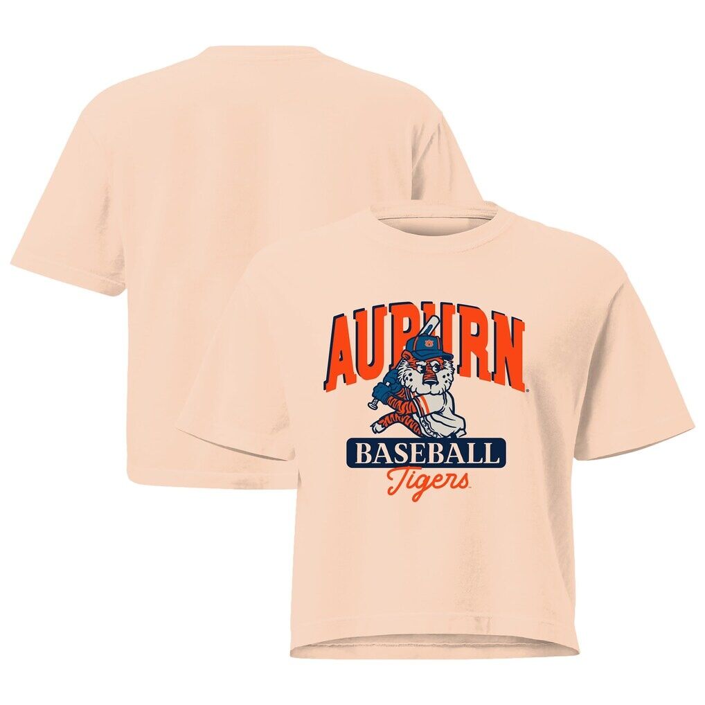 Auburn Tigers Women's Comfort Colors Baseball Mascot Cropped T-Shirt