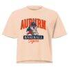 Auburn Tigers Women's Comfort Colors Baseball Mascot Cropped T-Shirt - Orange - Side View