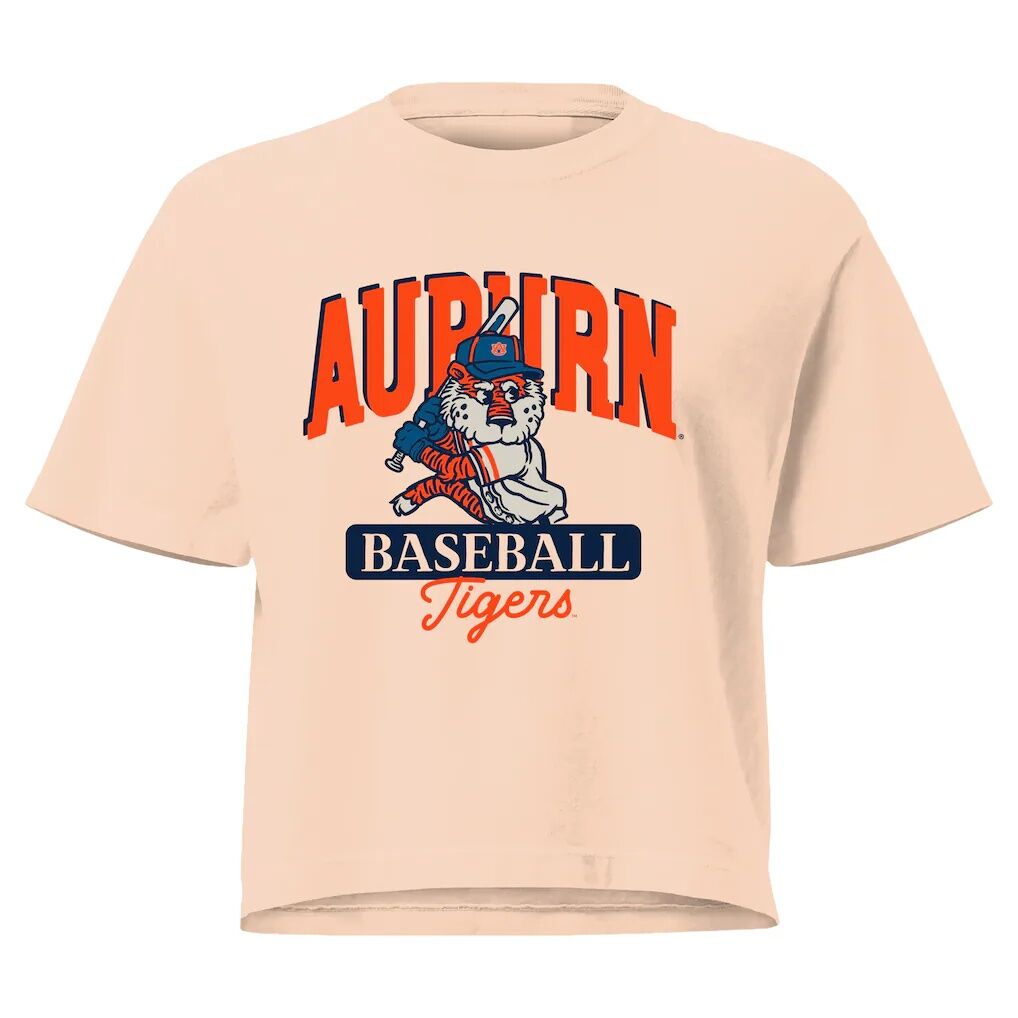 Auburn Tigers Women's Comfort Colors Baseball Mascot Cropped T-Shirt