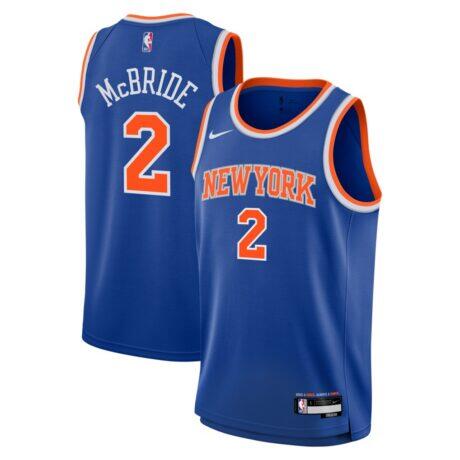 Miles McBride New York Knicks Nike Youth Swingman Jersey - Blue - Front View
