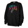 San Antonio Spurs '47 Women's Imprint Oversized Sweatshirt - Black - Front View
